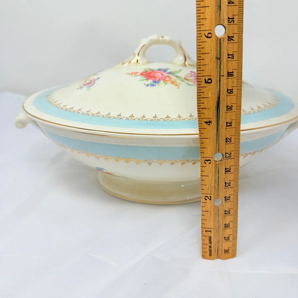 Vintage Homer Laughlin Georgian Eggshell Covered Vegetable  Dish f46 n5